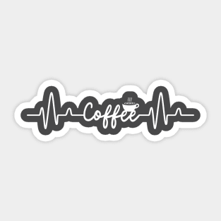 Coffee heartbeat Sticker